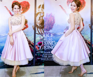 Minh Hằng xinh như công chúa tại event