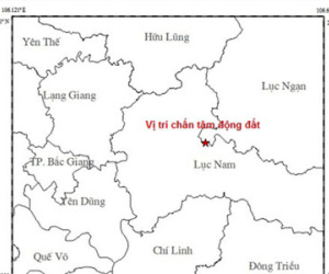 Động đất 3,2 độ richter tại Bắc Giang