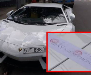 Siêu xe Lamborghini 26 tỷ bị niêm phong trên đường cấm đỗ