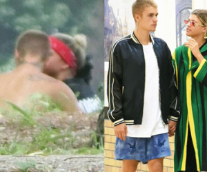 Justin Bieber hôn bạn gái mới đắm đuối mặc xích mích với Selena Gomez