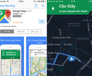 Google Maps cho tải về chính thức trên App Store Việt Nam