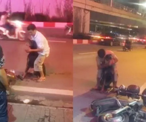 Clip: Người chủ ôm chú chó Doberman bị trọng thương gào thét giữa đường phố Hà Nội