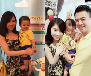 Vợ chồng MC Tuấn Tú hạnh phúc mừng sinh nhật 1 tuổi của con trai đầu lòng