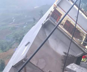 Sập nhà 3 tầng ở Sa Pa do sạt lở núi