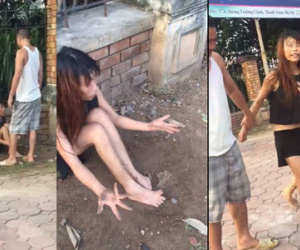 Hà Nội: Cô gái trẻ nghi ngáo đá ngồi vỉa hè nói nhảm, đòi lao vào đầu xe ô tô tự tử