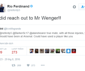 Fan MU nổi giận vì phát ngôn của Rio Ferdinand