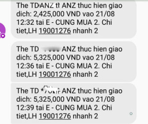 Chủ thẻ ANZ bị “bốc hơi” hàng chục triệu đồng trong tài khoản