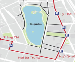 [Đồ họa] Xe lưu thông thế nào quanh 16 phố đi bộ Hồ Gươm?