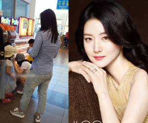 Vợ chồng Lee Young Ae đưa hai nhóc tì đi mua sắm