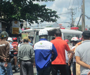 TP.HCM: Cô gái gào khóc bên thi thể người yêu bị xe rác cán chết