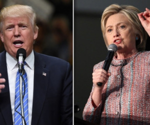 Bầu cử Tổng thống Mỹ: Ông Trump vượt trên dẫn trước bà Clinton