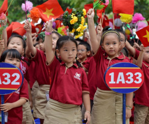 Lễ khai giảng tại ngôi trường chất lượng cao ở Hà Nội
