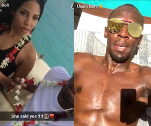 Usain Bolt khoe "ảnh nóng" của bạn gái sau scandal ăn nằm với cô sinh viên Brazil