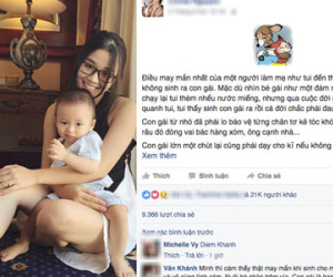 Bà mẹ "may mắn vì không sinh con gái" khiến hàng nghìn chị em chạnh lòng