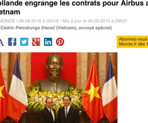 Báo chí Pháp ca ngợi chuyến thăm Việt Nam của Tổng thống Hollande
