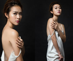 Diệp Bảo Ngọc hờ hững khoe vai trần sexy trước ống kính