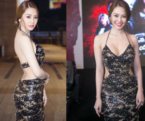 Từ khi sửa ngực, á hậu Linh Chi mặc siêu gợi cảm