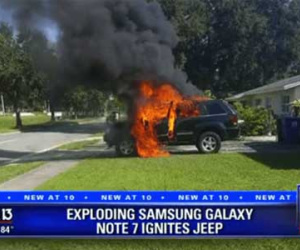 Galaxy Note 7 gây ra vụ cháy ô tô
