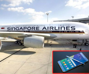 Singapore Airlines cấm hành khách sử dụng Samsung Galaxy Note7 trên máy bay