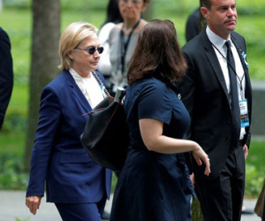 Bà Clinton ngất xỉu vì viêm phổi trong lễ tưởng niệm 11/9