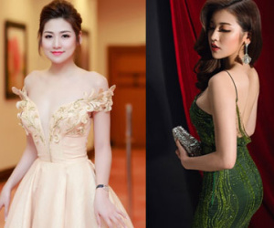 Á hậu Tú Anh "nghiện" mặc đầm cúp ngực, lưng trần