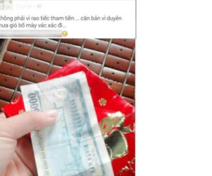 Cô dâu chú rể bị mang tiếng “cặp đôi keo kiệt" nhất năm, khi lì xì cho đội bê tráp "tận" 5 ngàn