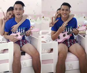 Thủy Tiên khoe ảnh nhí nhảnh bên Công Vinh do con gái chụp