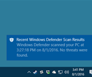 Vô hiệu hóa thông báo Windows Defender trên Windows 10