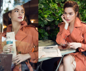 Hồ Ngọc Hà uống trà, đọc báo cũng kiêu sa