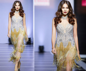 Thanh Hằng diện váy tua rua làm vedette