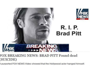 Hacker tung tin Brad Pitt qua đời để trục lợi