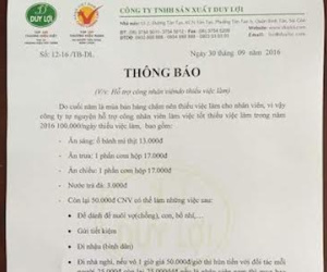 “Té ghế” với công văn hỗ trợ nhân viên của đại gia Duy Lợi