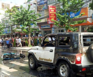 Taxi nổ khiến 2 người thiệt mạng ở Quảng Ninh là đang dừng đỗ
