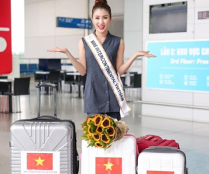 Bảo Như mang bốn vali quần áo dự thi Hoa hậu Liên lục địa