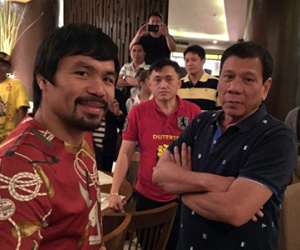 Võ sĩ huyền thoại Pacquiao: Duterte được Chúa lựa chọn