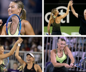 Sharapova thi đấu từ thiện trong lúc bị cấm