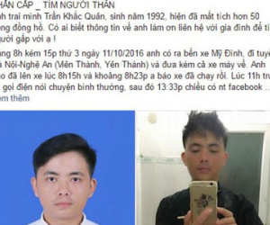 Nam sinh vừa tốt nghiệp ĐH Bách Khoa Hà Nội mất tích bí ẩn trên đường về quê
