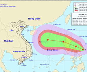 Xuất hiện cơn bão mạnh gần Biển Đông