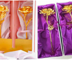 Hoa hồng mạ vàng giá 80.000 đồng hút khách trước thềm 20/10