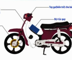 Người đàn ông ở Sài Gòn chế xe máy chạy bằng điện