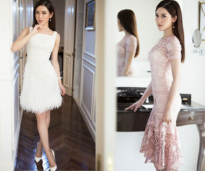 Á hậu Huyền My thanh lịch với đầm ôm dáng