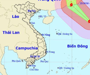Bão giật cấp 16 đang hoành hành biển Đông