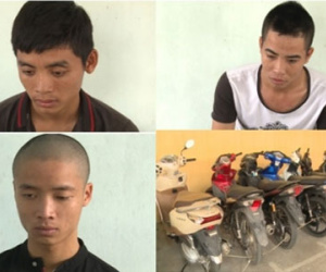 Bắt 3 đối tượng 9x trộm 11 xe máy để mua ma túy
