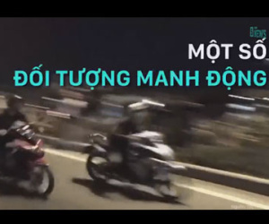 Clip: Quái xế lạng lách, đánh võng, chạy công an tán loạn trong đêm