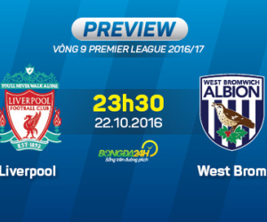 Liverpool vs West Brom (23h30 ngày 22/10): Tưởng dễ mà không dễ
