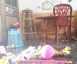 Mẹ lau nhà hốt hoảng phát hiện con rắn dài gần 1 mét bò gần chỗ con chơi