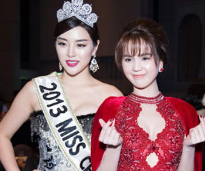 Ngọc Trinh khoe sắc bên dàn hoa hậu ở Seoul