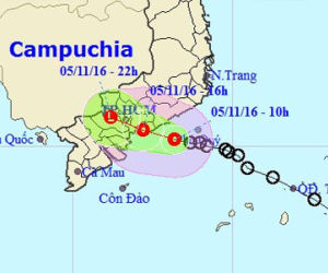 Áp thấp nhiệt đới ảnh hưởng trực tiếp tới TP.HCM