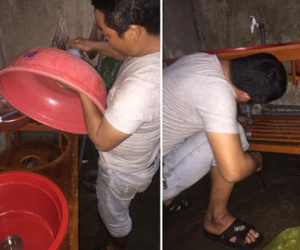 Chị em phát sốt với "anh chồng Việt Nam chất lượng cao" tự tay đóng bồn rửa bát cho vợ