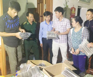 Bắt quả tang đối tượng buôn bán gần 300 kg thuốc nổ